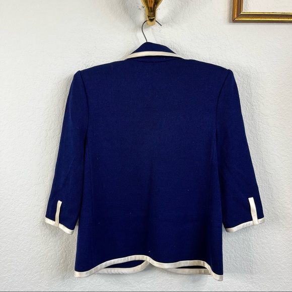 St John RESORT Piped Sailor Cruise Santana Knit Blazer - Picture 6 of 6